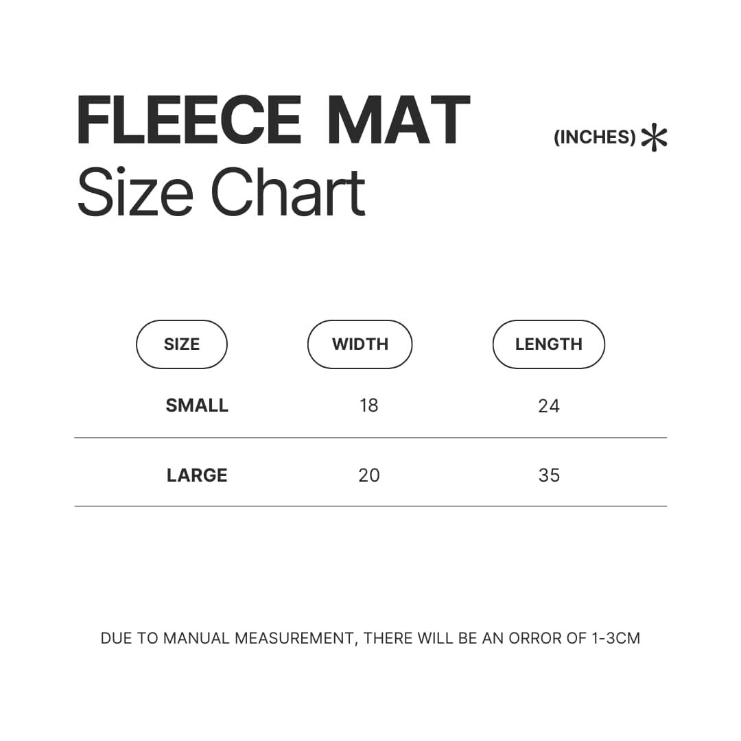 Fleece Mat Size Chart - Wind Breaker Store
