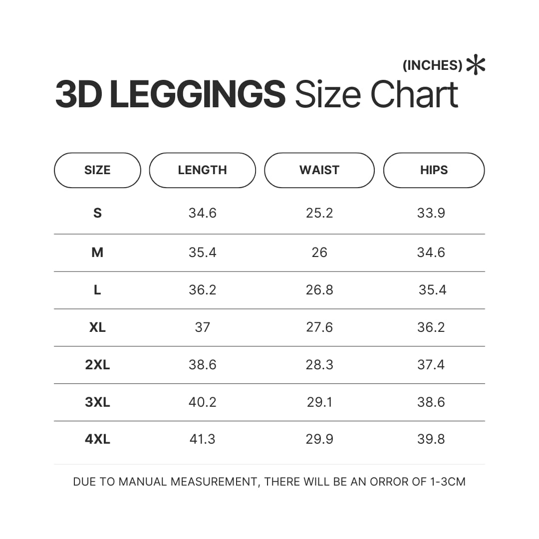 Product size chart
