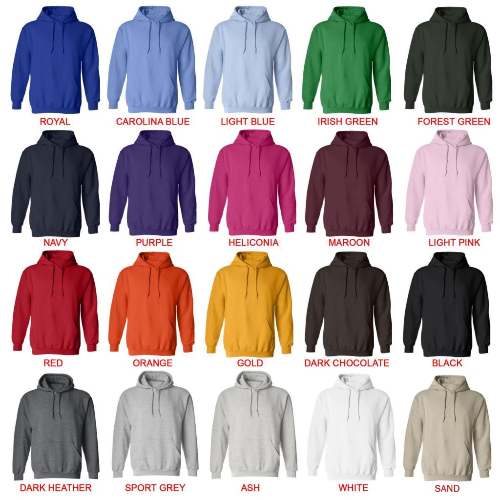 hoodie color chart - Wind Breaker Store