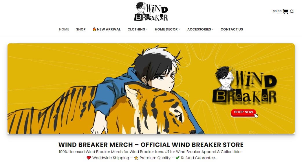 Screenshot 3 - Wind Breaker Store